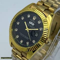 Men's Golden  Quartz Watch with  Chain strap - 1pc.