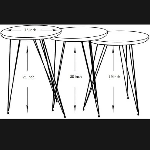 3 tables nesting tables set,home tea and coffee tables 6