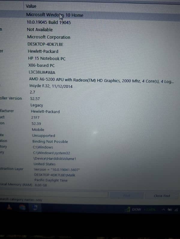 Amd A6 processor 8 gb ram 120 gb ssd 2