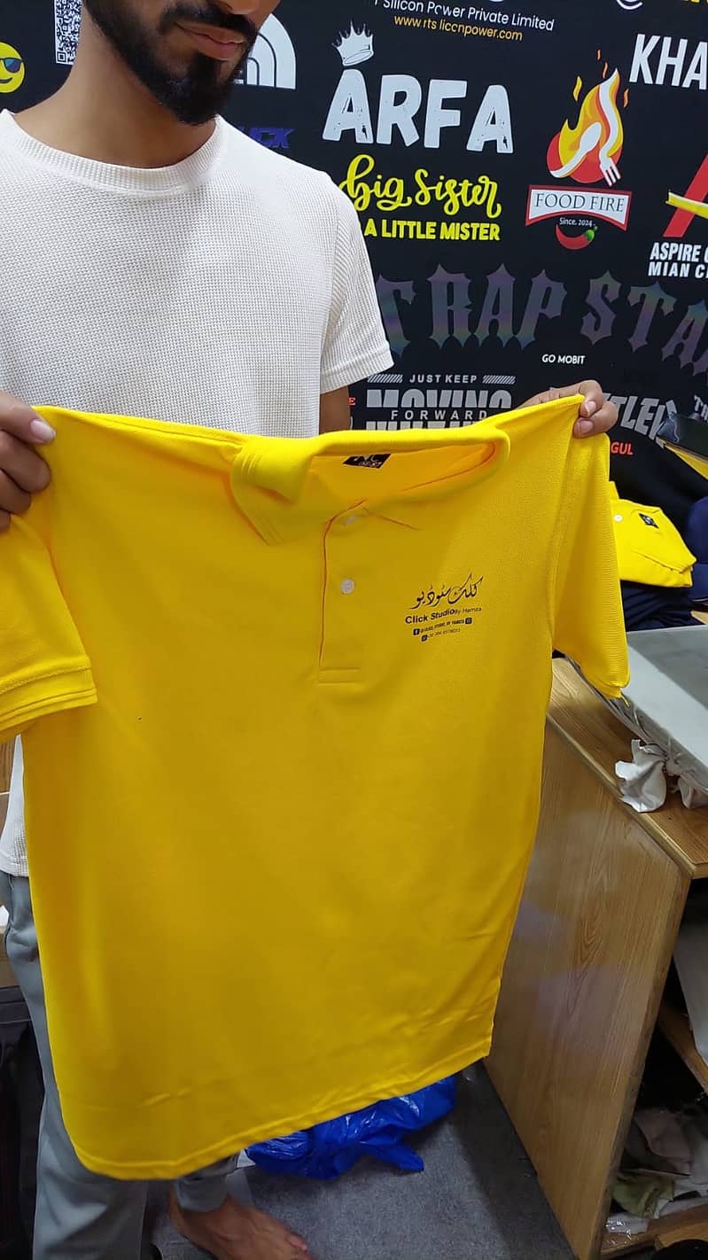 Customize T-shirt Printing in Lahore | Polo, Polister Supports unifor 6