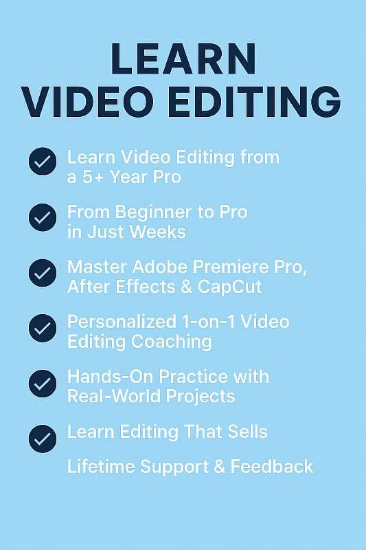 Learn Video Editing / Professional Institute Program 0