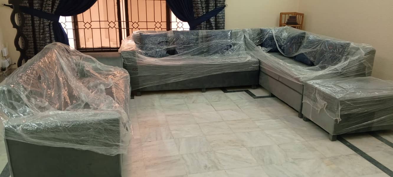 Brand New L-Shaped Sofa Set – Molty Foam – Just Bought! 3