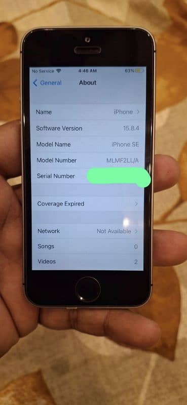 Iphone 5SE 64 GB Water Pack Battery health 94% Non PTA 2 month Sim Tim 1