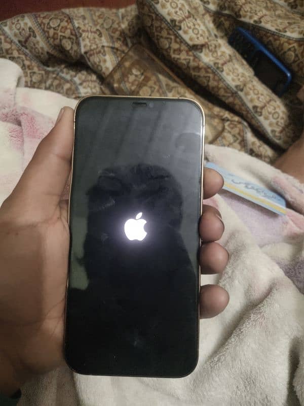 I phone 12pro max 128 gp golden CLR all OK non pta battery 78 0