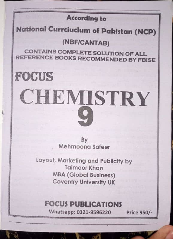 FBISE (Federal board) key books class 9th 4
