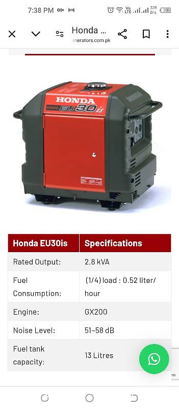 Honda Generator EU30 IS 0
