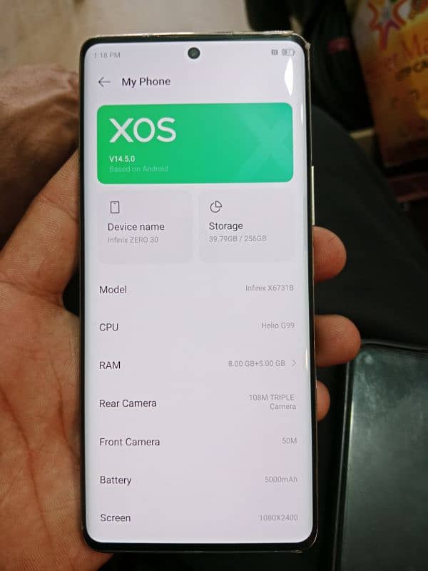 infinix  Zero 30 10 by 10 condition box charger 3