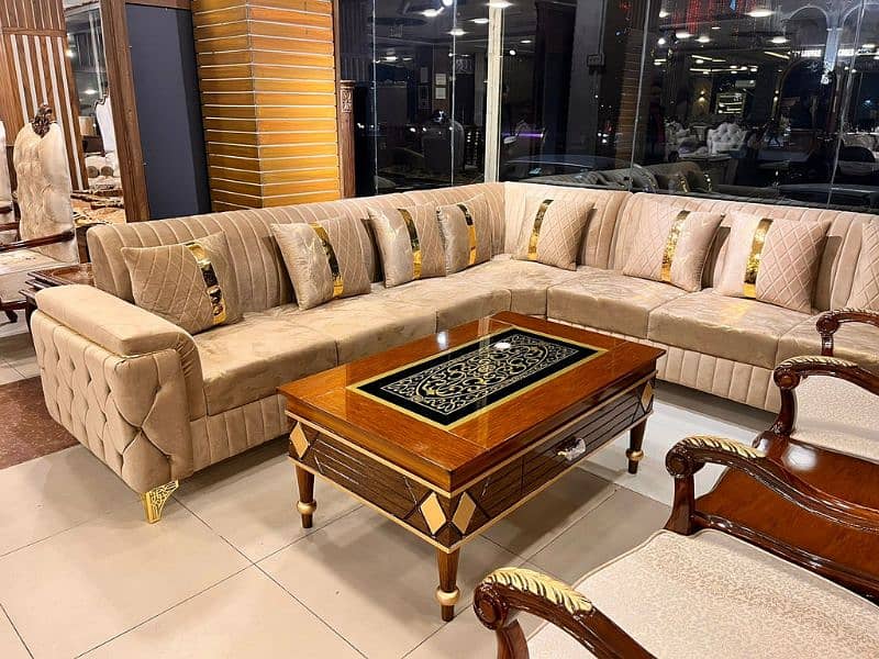 L shape sofa set 7.5 seats 0