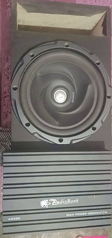 Kenwood woofer and amplifier 3
