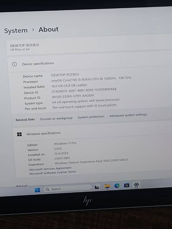 HP ELITE X2 G4 I5 8TH GEN 16GB 256GB TOUCH TABLET PLUS LAPTOP 5