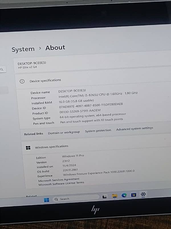 HP ELITE X2 G4 I5 8TH GEN 16GB 256GB TOUCH TABLET PLUS LAPTOP 6