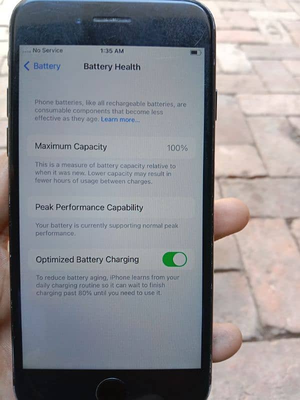 iPhone 7 condition battery change  finger is not working 128 GB 0