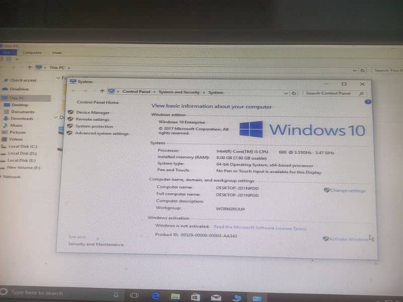 hp core i5 7
