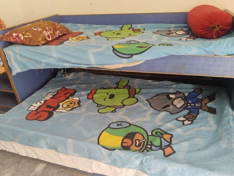 bunk bed kids attach rack in solid wood cast 0
