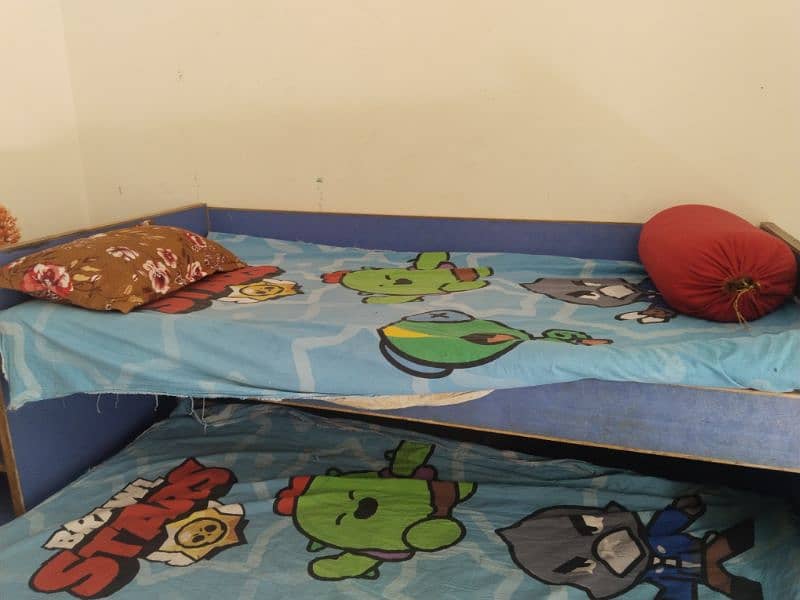 bunk bed kids attach rack in solid wood cast 1