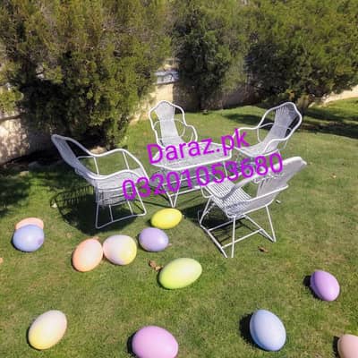 garden chair outdoor furniture iron  p. v. c garden chair