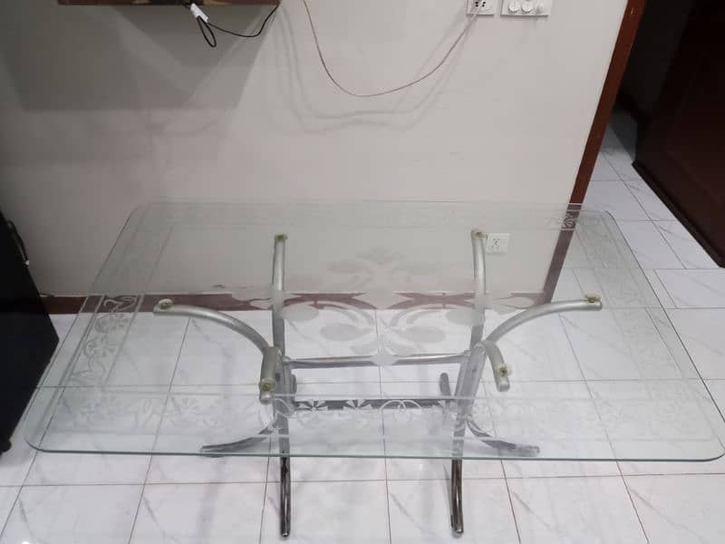 Dining table available | firm iron stand | glass top 1