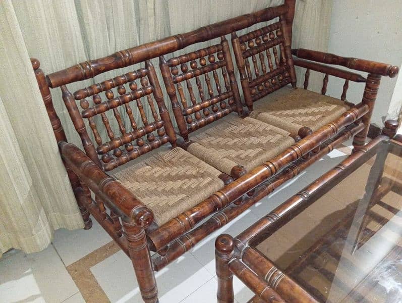 Kids Bed and wooden sofa with table 0