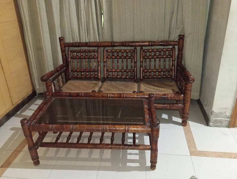 Kids Bed and wooden sofa with table 3