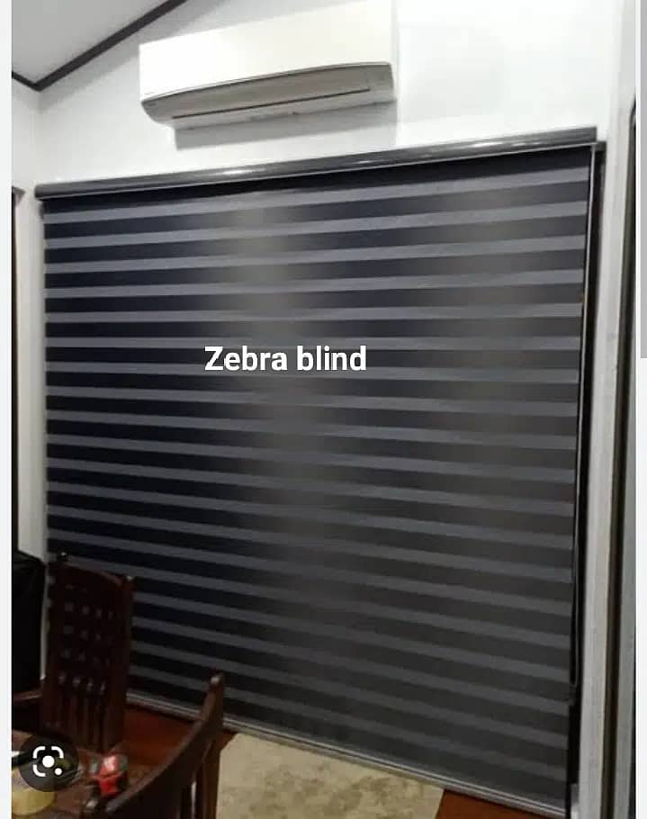 Roller blind heat n Sun light control. Zebra blind. Wood blind 9