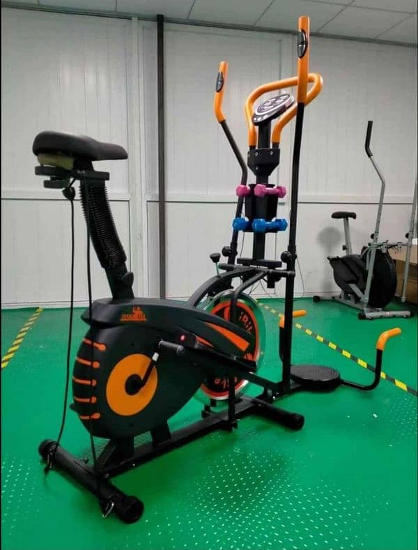 exercise cycle elliptical machine cross trainer magnetic upright bike 11