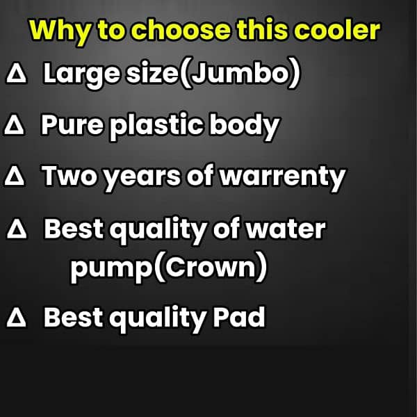New Ac air cooler in large size for sale(100Liters water storage) 4