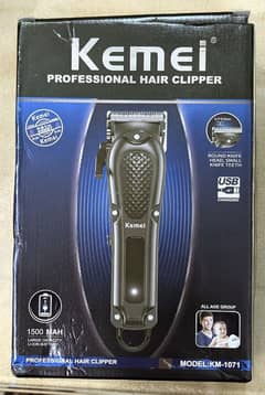 KEMEI KM-1071, Trimmer for Men, Cordless, Hair & Beard, Rechargable