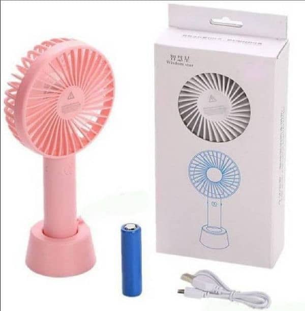Compact USB Rechargeable Mini Fan – 3 Speed Levels – 1500mAh Battery 0
