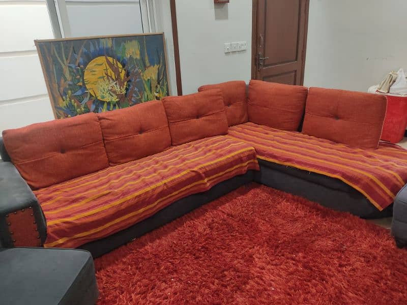 really good condition L shape sofa 2