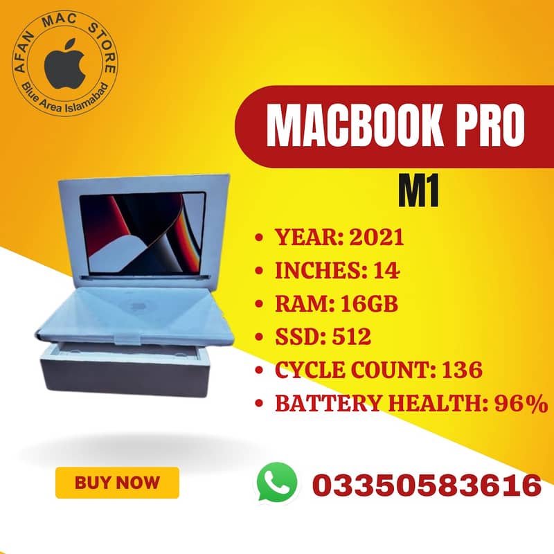 Macbook pro M1 16inches 16gb/512gbssd 4