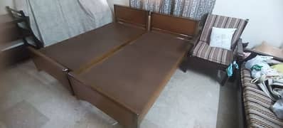 Double Bed For Sale (Old Strong Wood)