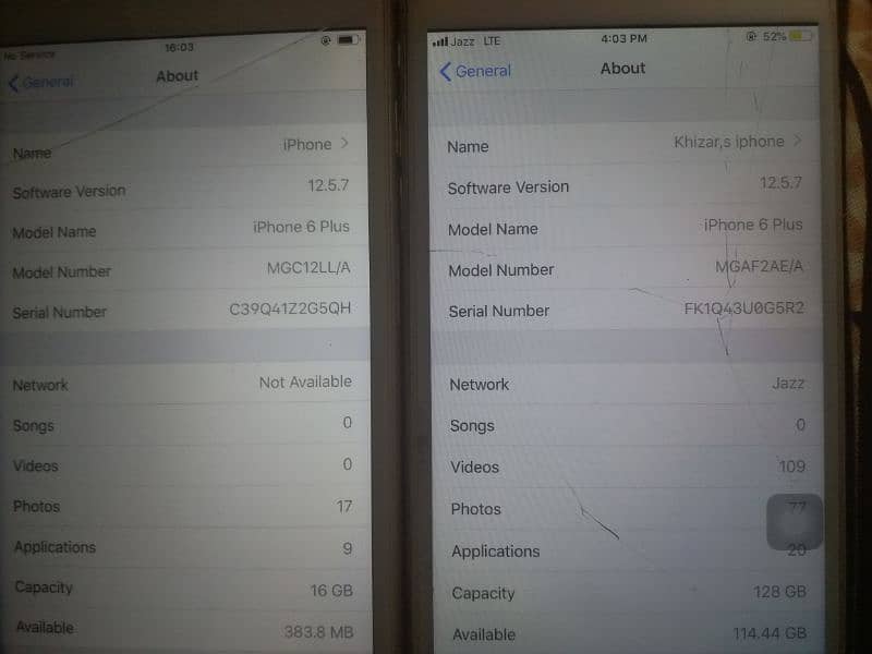 iPhone 6 plus 128 and iPhone 6 plus 16 gb 2