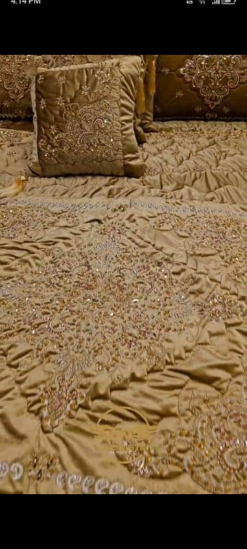 11 pics New valvet embroidery birdel bedsheets for sale 7