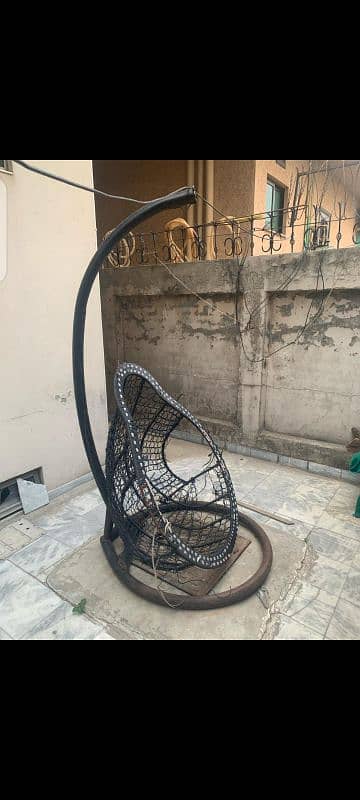 Hanging swing chair jhoola with stand 0
