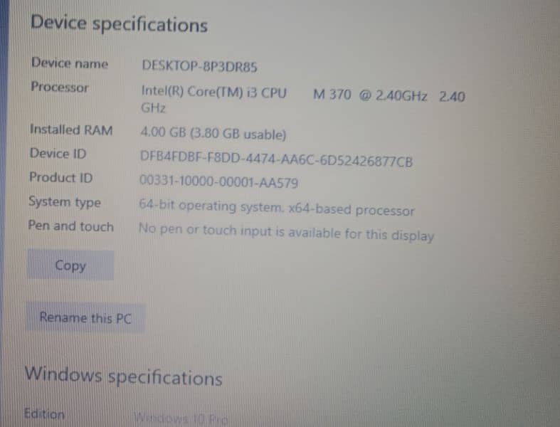 Toshiba laptop i3 1st generation 450GB had 3