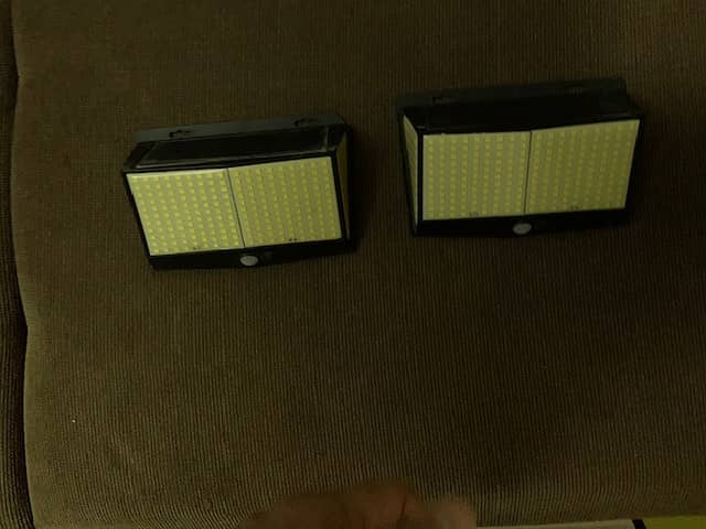2 x Compact Solar lights -Waterproof + Sensor 1