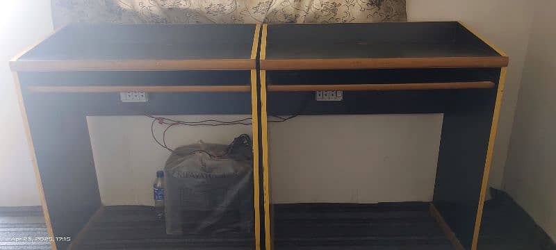 2 Office Desks / Tables and 1 Chair Good Condition Expensive Wood 1
