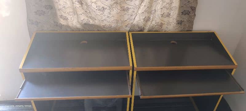 2 Office Desks / Tables and 1 Chair Good Condition Expensive Wood 0