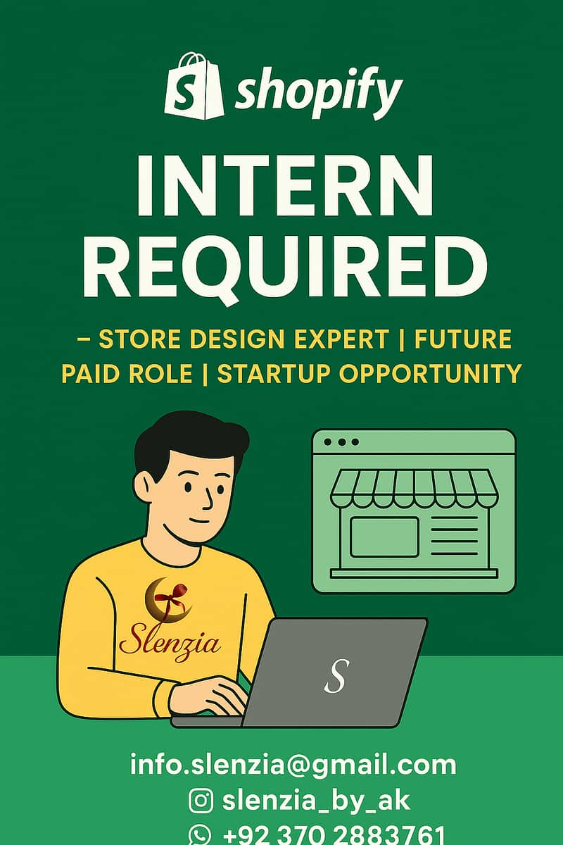 Shopify Intern Required – Store Design Expert | Future Paid Role 0