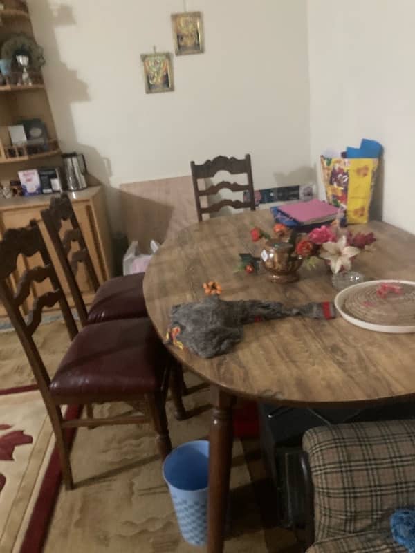 6 chairs dining table for family 0