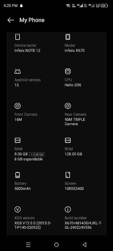 Infinix note 12 0