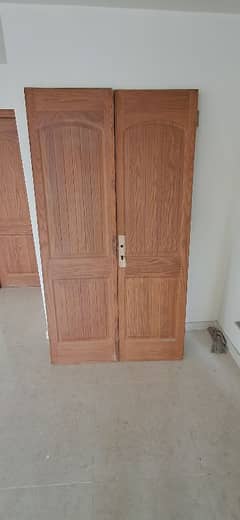 Ash wood panel Main double door size 45"x 7'