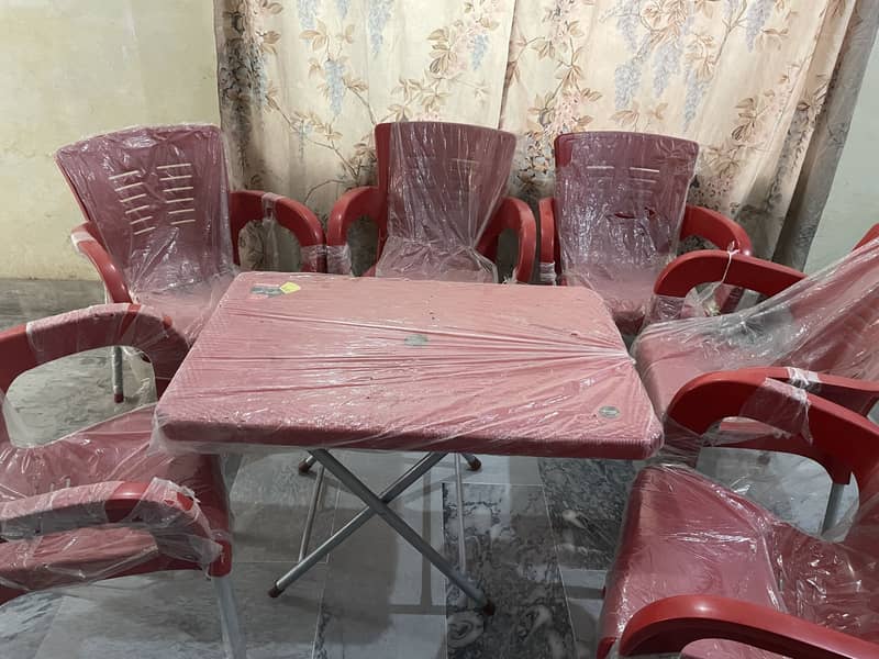 Brand-new chair table 10 by 10 condition not used 0