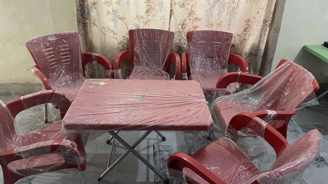 Brand-new chair table 10 by 10 condition not used 2