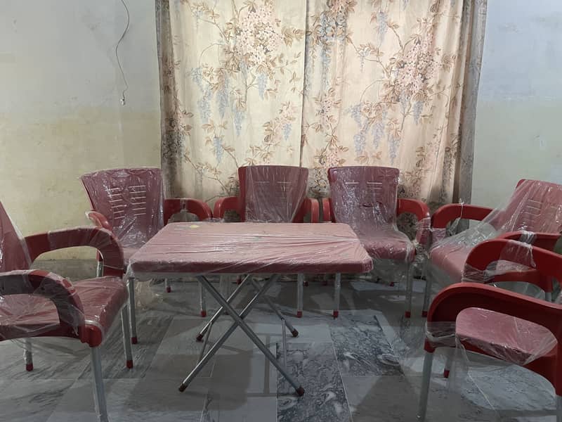 Brand-new chair table 10 by 10 condition not used 3