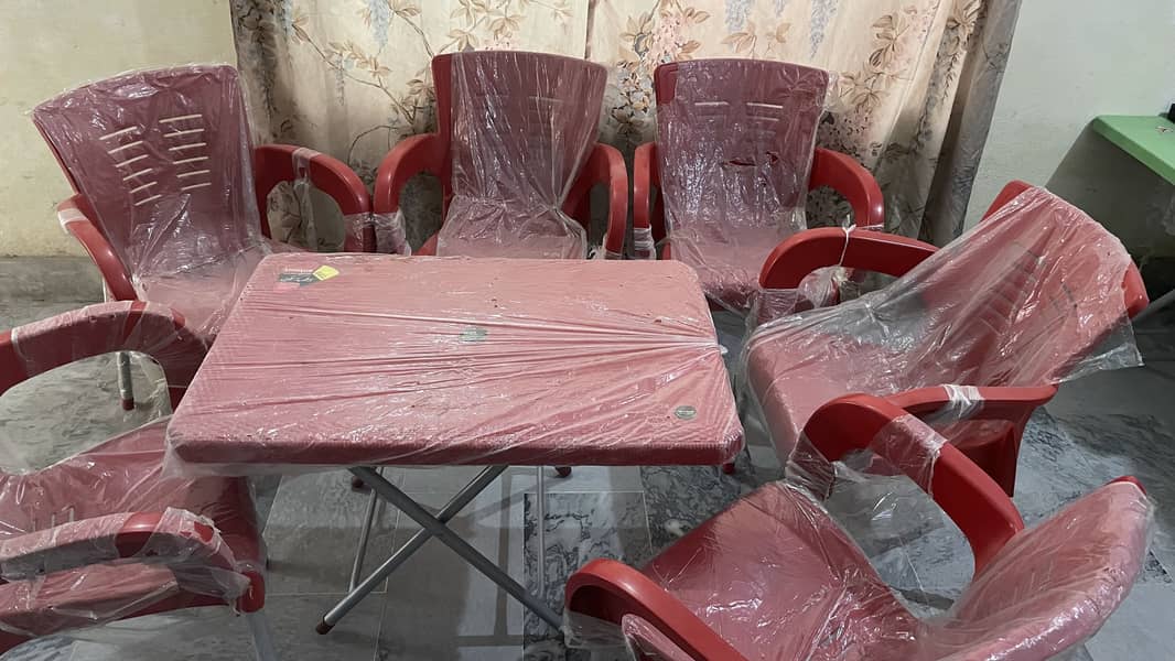 Brand-new chair table 10 by 10 condition not used 4