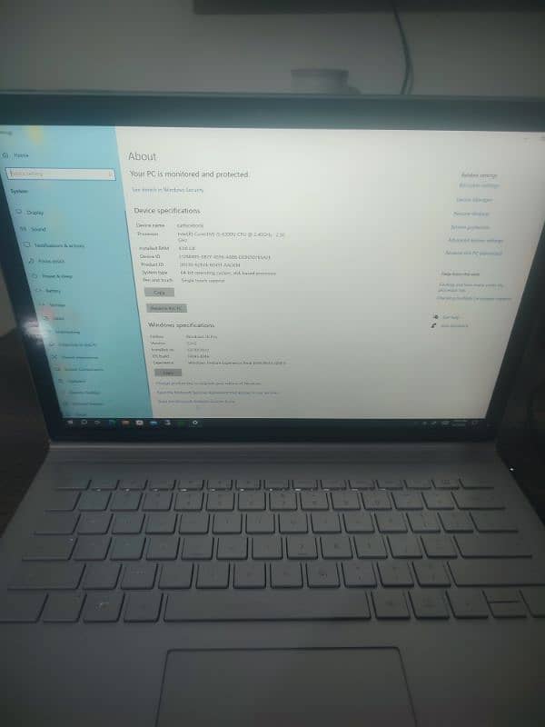 Surface Book 1 Ci5 6th G 8/256  Non Touch  1Gb Nvidia 4