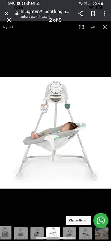 The Ingenuity InLighten Soothing Swing 1