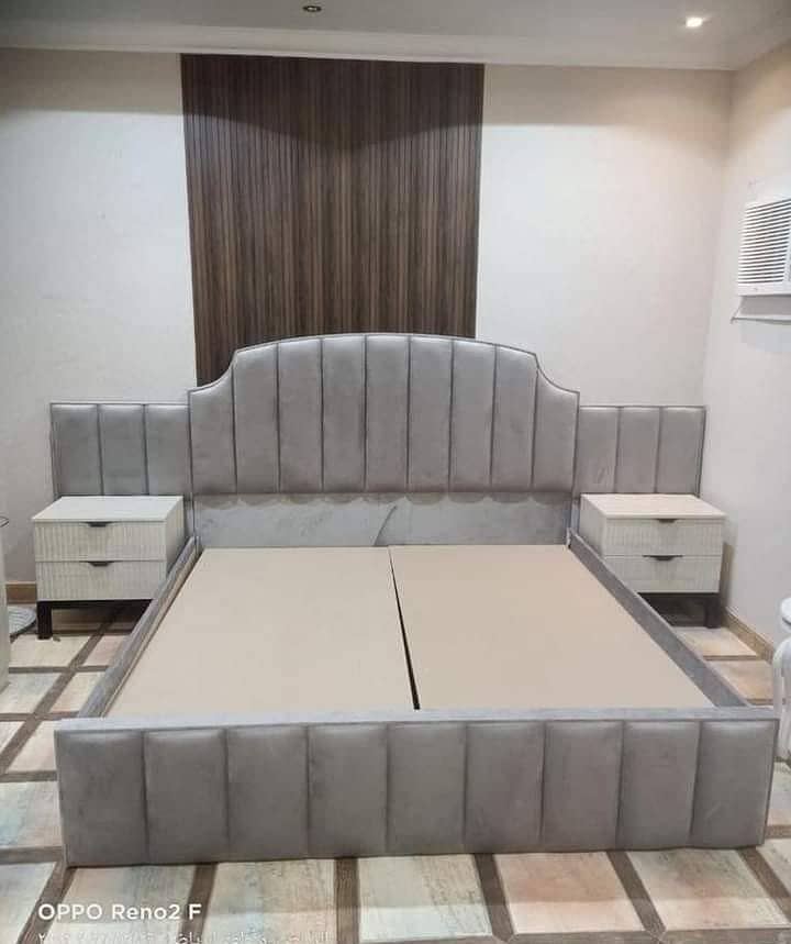 Bed / bed set / king size bed / double bed / poshish bed /side tables 4