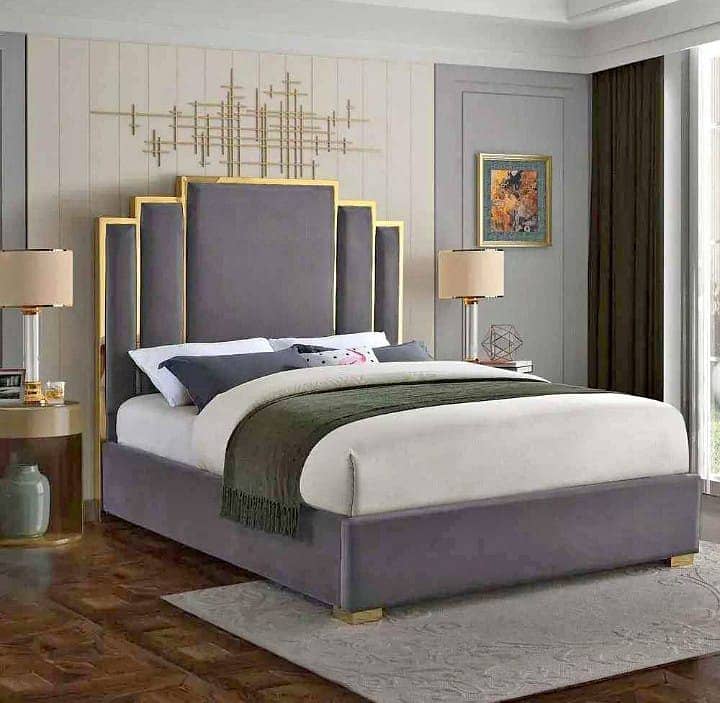 Bed / bed set / king size bed / double bed / poshish bed /side tables 15